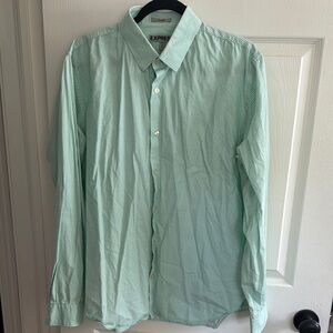 Express Men's Green Checkered Shirt